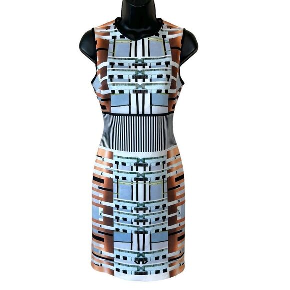 Clover Canyon Digital Print Fitted Scuba Dress - Picture 1 of 12